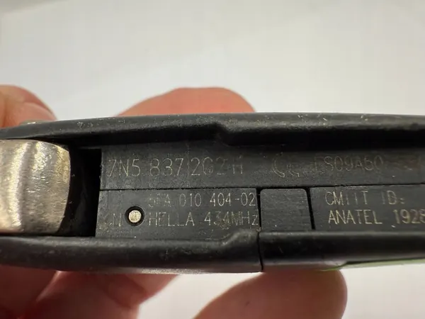 Nyckel Skoda Fabia II Superb II 434 MHz OEM 7N5837202H image 7