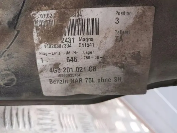 Bränsletank OEM 4G8201021CB för Audi A7 S7 4G 2014 image 5