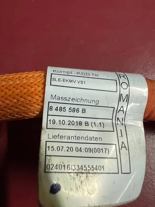 Cabo de alta tensão BMW X3 G01 2020 8485587 image 4