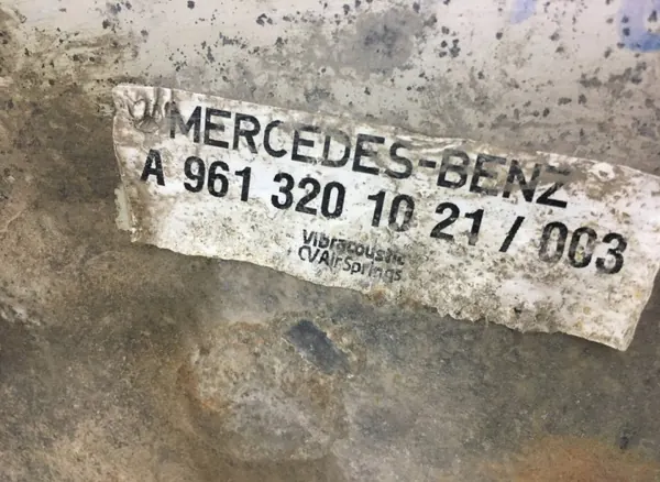 A9613201021 Mercedes-Benz Muelle Neumático, Eje Derecho image 3