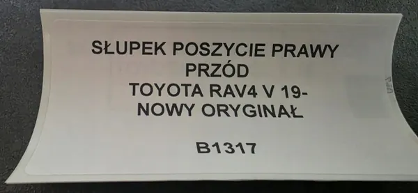 Pilar dianteiro direito Toyota RAV4 OEM rav 4 słupek image 4