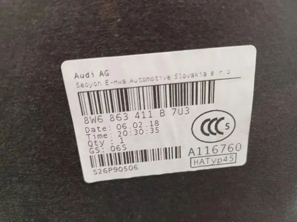 Estante trasera de maletero Audi A5 OEM 8W6863411B image 3