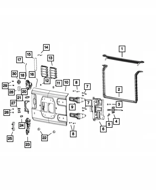 Heckklappenschloss-Stopper Jeep Wrangler JK OEM 68282134 image 3