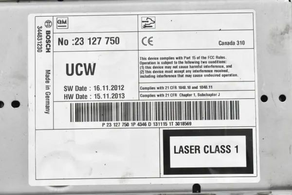 Panneau Radio OEM 23127750 CD AUX NAVI pour Opel Astra image 6