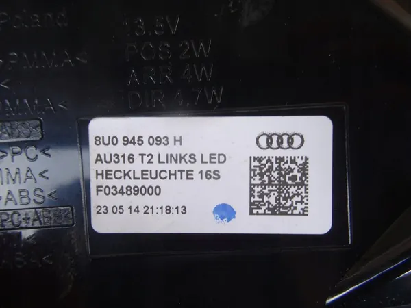 AUDI RSQ3 Q3 8U 11-18 Lámpara LED Trasera Izquierda image 7