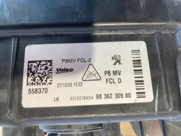 Höger Fram DRL Lamp OEM 9836230980 för Peugeot 3008 II image 4