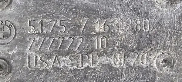 Motor Undertray BMW X5 E70 3.0D - 7163280 image 3