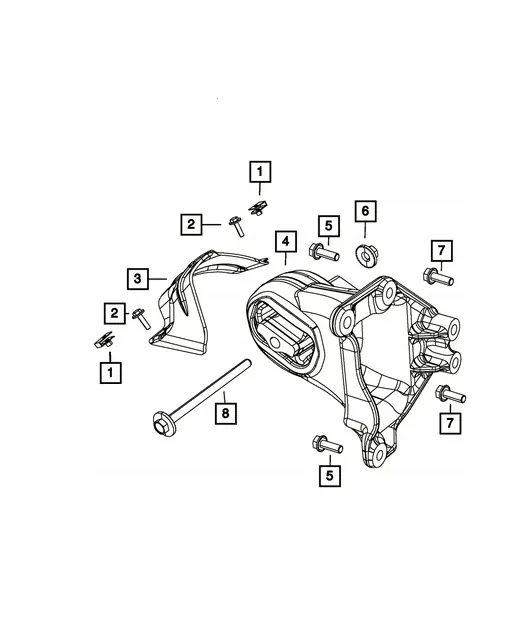 Suporte motor esquerdo OEM 68240765AB para Jeep Wrangler JL image 5