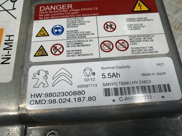 Batterie hybride OEM 9802300880 pour Citroen DS5, Peugeot image 4