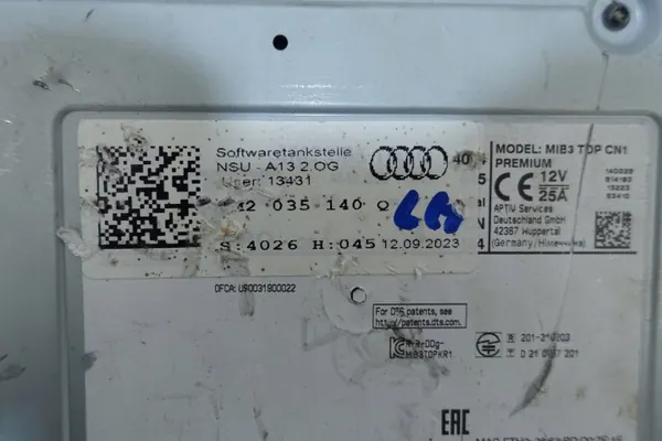 Módulo Navegación Audi MIB3 OEM 4M2035140Q image 5