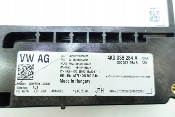 Módulo chamada emergência SOS OEM 4K0035284A - Usado image 3