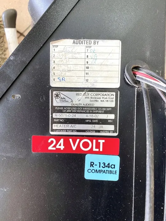 RED DOT R-5075-0-24 Aquecedor Ar Condicionado 24V Usado image 3