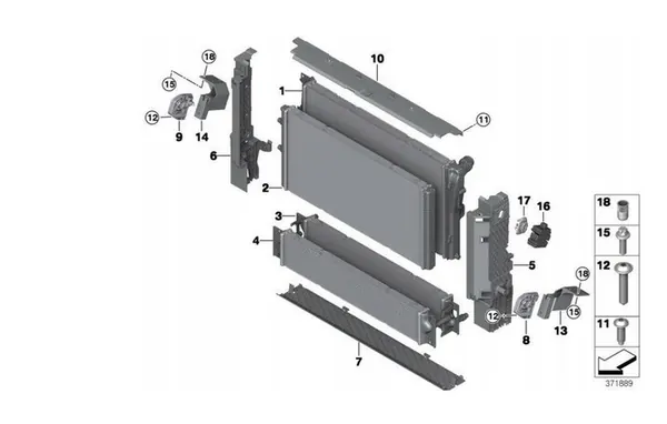 Capa Superior do Radiador BMW 7 F01 F02 image 2