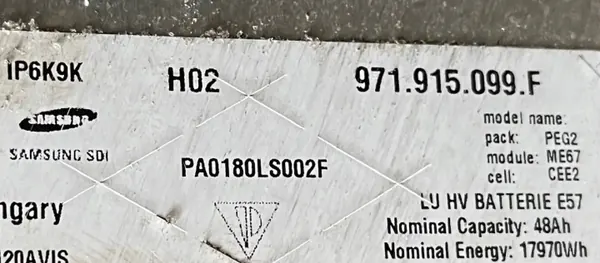 OEM 971804264C Korkeajänniteakku Porsche Panamera image 9