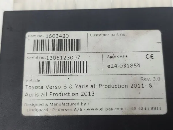 Cruise Control Module Toyota Verso-S 2012 1603420 image 5