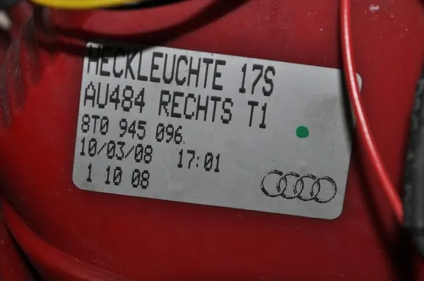 Audi A5 8T0 Lámparas Traseras Izquierda Derecha OE 8T0945095 8T0945096 image 8
