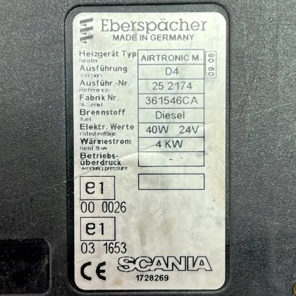 Scania Luftheizung OEM 1728269 - Gebrauchter Zustand image 3