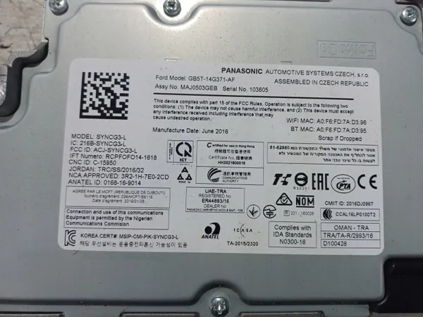 Ford OEM GB5T-14G371-AF Radionavigointimoduuli image 3