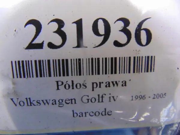VOLKSWAGEN GOLF IV 1.9D Höger Halvaxel 1J0407272HD image 7