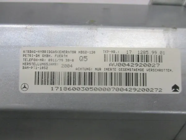 Mercedes-Benz SLK R171 Passagiersairbag OEM 1712859901 image 5