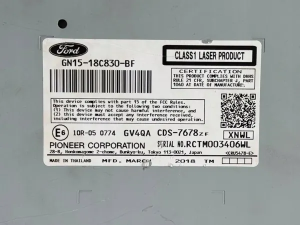 Ford GN15-18C830-BF Radio CD-Wechsler für Ecosport image 3
