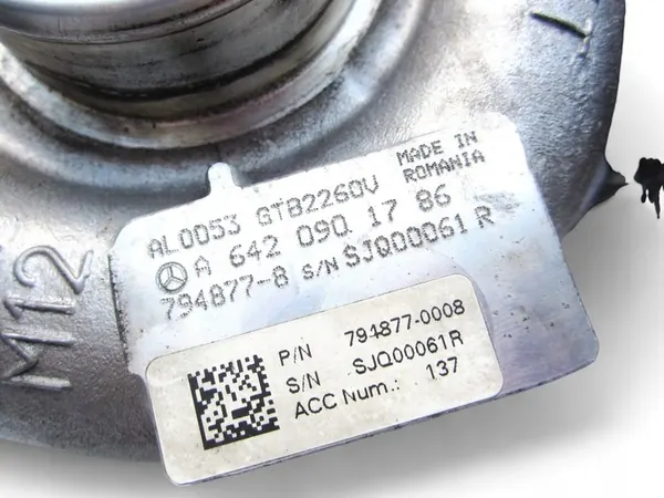 Turboalimentador Mercedes W251 R-Class 3.0 V6 CDI A6420901786 image 6
