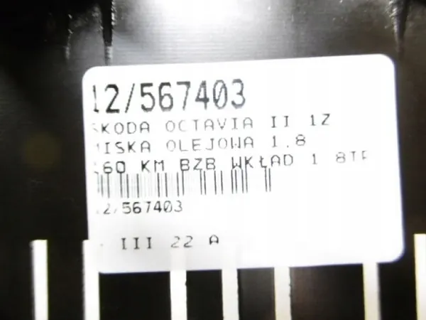 SKODA OCTAVIA II 1Z Oljetunna image 3