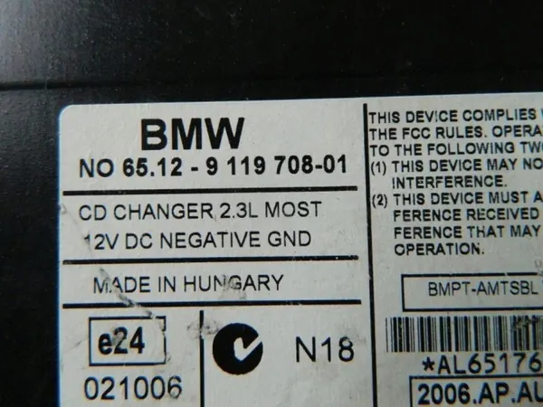 BMW CD/DVD-Wechsler OEM 9119708 für 6er Reihe image 3