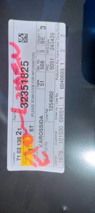 OEM 890 Reforço para-guarda traseiro esquerdo Volvo XC40 image 7