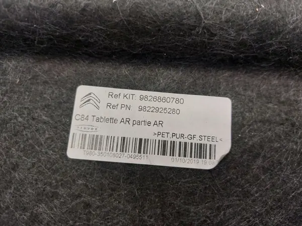 OEM 9826860780 Estante de maletero para Citroen C5 Aircross image 6