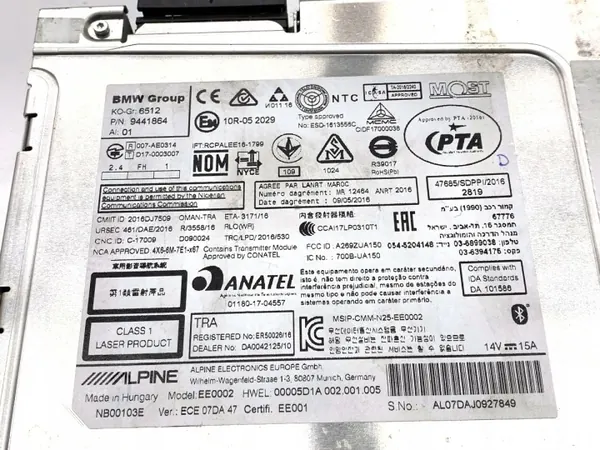 OEM 9441864 BMW F48 Multimedia-stereo-soitin image 6