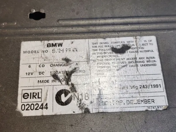 Trocador CD/DVD BMW OEM 65126919474 para Série 7 image 5