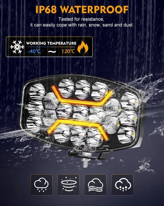Faro LED OEM 958 con DRL 150W 10" Par image 3