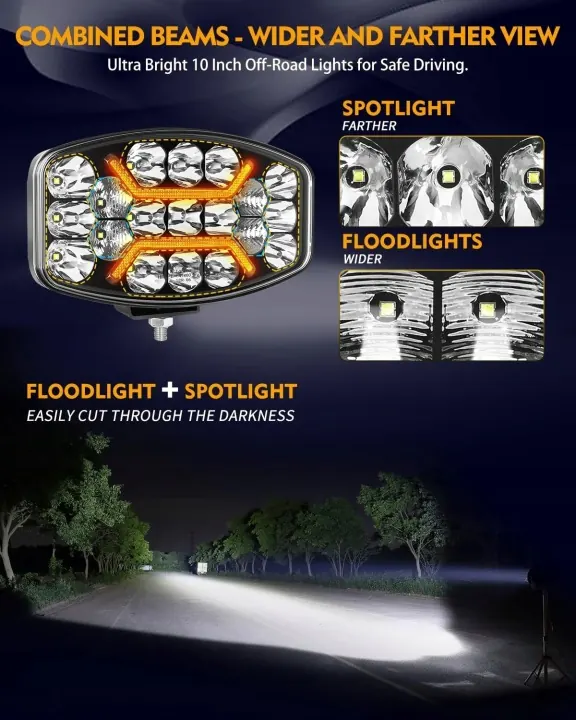 Faro LED OEM 958 con DRL 150W 10" Par image 4