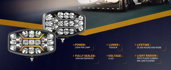 Faro LED OEM 958 con DRL 150W 10" Par image 8