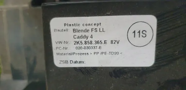 Cubierta consola VW Caddy OEM 2K5858365E image 6