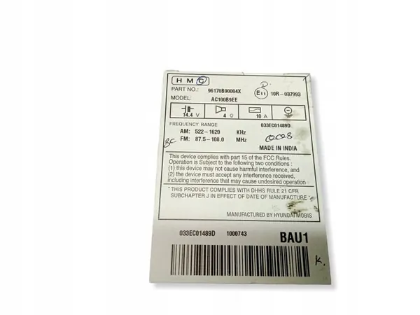 Radio Multimédia Hyundai OEM 96170B9000 GPS/CD/DVD image 3