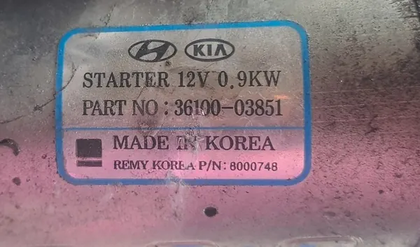 ARRANCADOR HYUNDAI I20 1.4 16V 36100-03851 image 2