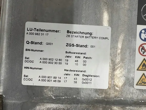 Mercedes 48V hybridbatteri OEM A0009021260 Begagnad image 5