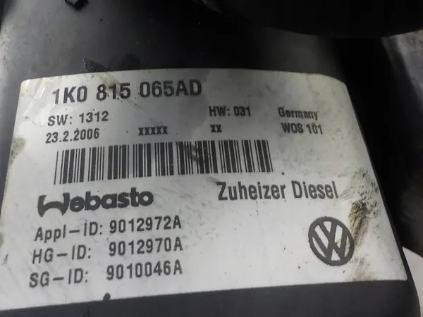 Webasto-lämmitin OEM 1K0815065AD VW Touran I:lle image 8