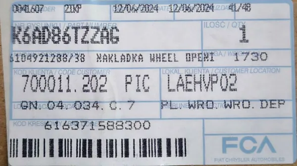 Jeep Wrangler JL 19-23 taka oikea lokasuoja OEM K6AD86TZZAG image 8