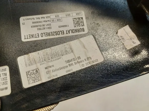 BMW OEM 7484415 linke Spiegelabdeckung schwarz gebraucht image 4