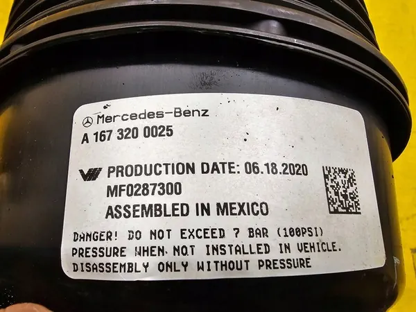 MERCEDES GLE W167 Sac de Suspension Pneumatique A1673200025 image 6