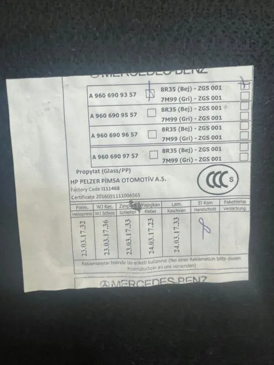 Mercedes Actros MP4 Kattoverho OEM A9606909357 image 9