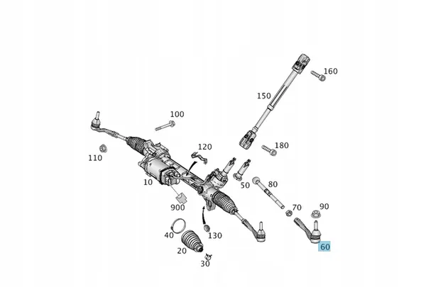 Styrledsände Mercedes W166 W292 image 2