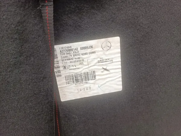 Alfombrilla de maletero Mercedes-Benz S W222 OEM A2226800142 image 7