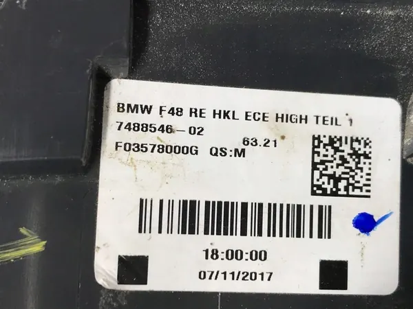 BMW X1 F48 2.0 D 4X4 Lámpara Trasera Derecha 7488546 image 10