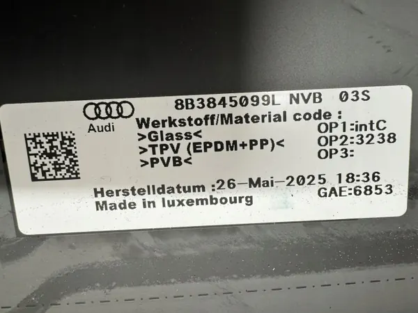 Pare-brise Audi A5 OEM 8B3845099LNVB avec Caméra image 8