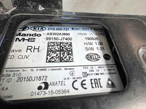 Kia Xceed Taka-Oikea Tutka OEM 99150-J7400 image 7