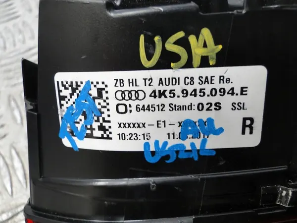 AUDI A6 C8 18- Luz trasera LED derecha USA OEM 4K5945094E image 4